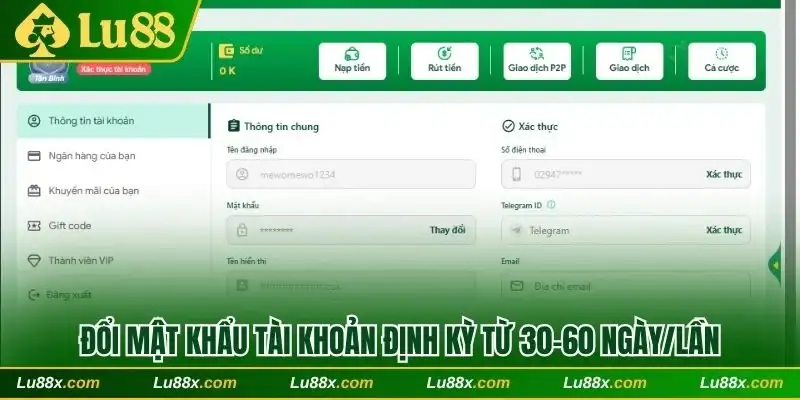 Đổi mật khẩu tài khoản định kỳ