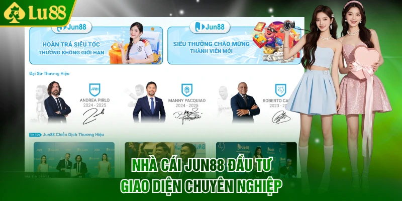 Nhà cái Jun88 đầu tư giao diện chuyên nghiệp